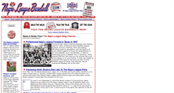 Desktop Screenshot of negroleaguebaseball.com